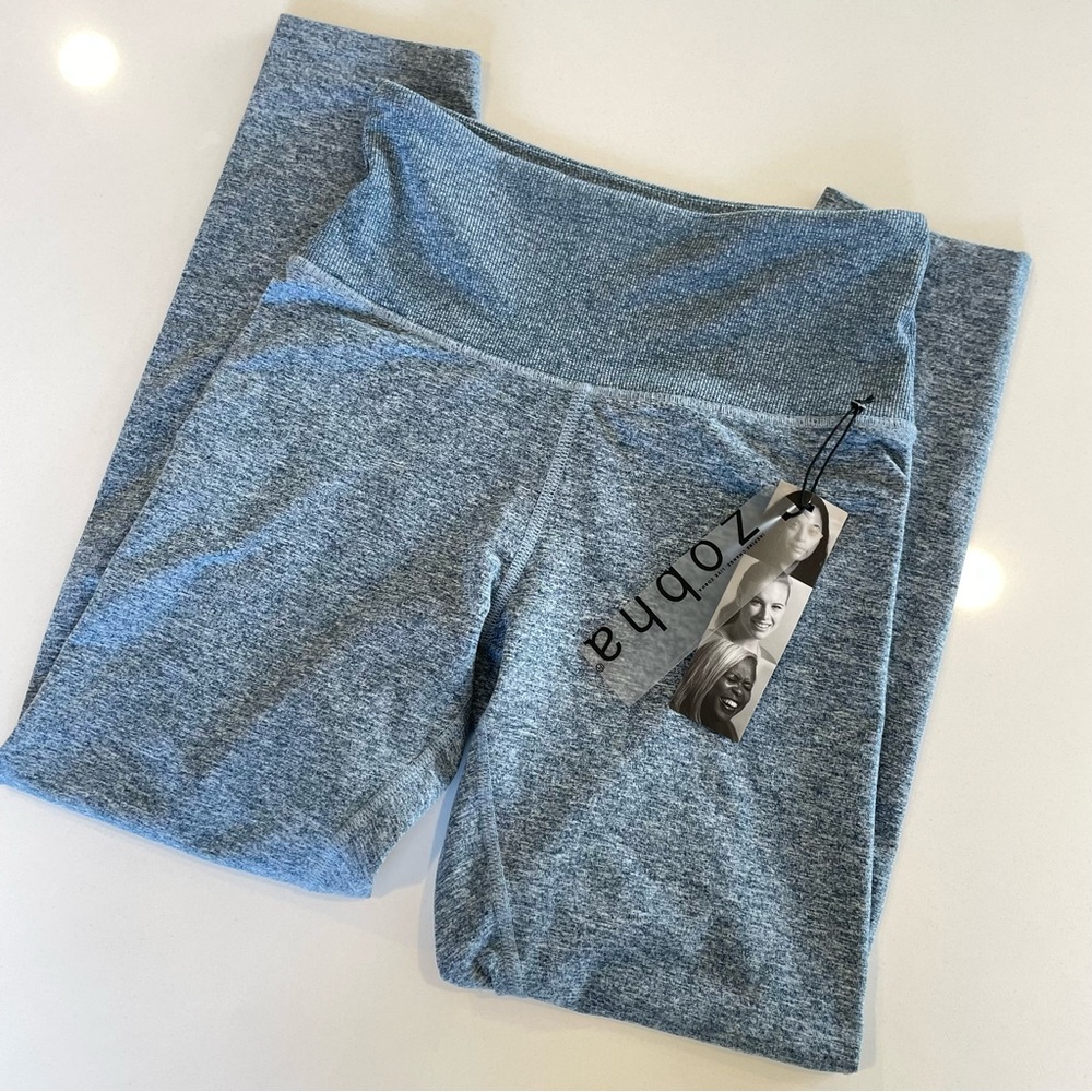 ZOBHA high-waisted blue heathered legging women's MEDIUM